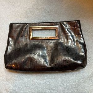 Michael Kors  Clutch Purse Metallic Nickel Preowned